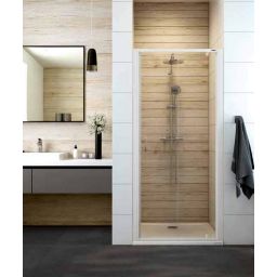 Sanplast Basic DJ/BASIC drzwi prysznicowe 70 cm biały/szkło przezroczyste 600-450-1020-01-400