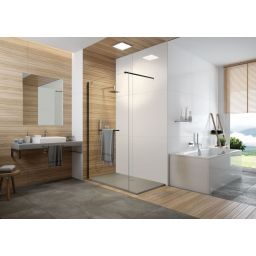 Sanplast Free Line II P/FREEII Walk-In ścianka prysznicowa 75 cm czarny mat/szkło przezroczyste 600-261-0410-59-401