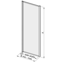 Sanplast Basic SS0/BASIC ścianka prysznicowa 70 cm dodatkowa biały/szkło przezroczyste 600-450-1290-01-400