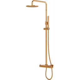 Steinberg 100 zestaw prysznicowy ścienny termostatyczny z deszczownicą różowe złoto 1002721RG