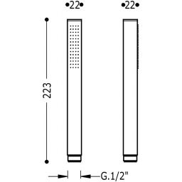 Tres Cuadro-Tres słuchawka prysznicowa czerń metalizowana 00663901KM