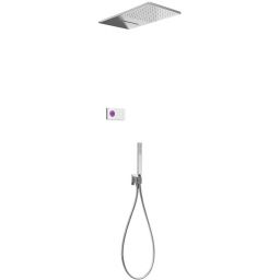 Tres Shower Technology zestaw prysznicowy podtynkowy termostatyczny z deszczownicą chrom/biały 092.863.08
