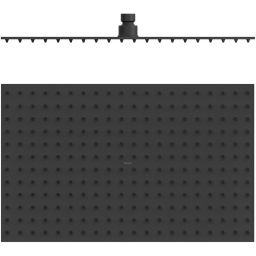 Tres Selection deszczownica 40x25 cm prostokątna czarny mat 134315008NM