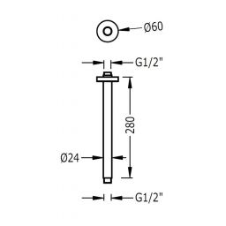 Tres Selection ramię sufitowe matowe różowe złoto 24k 13462102OPM
