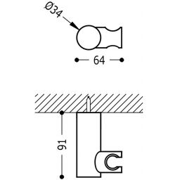 Tres Selection uchwyt prysznicowy chrom 1.61.839