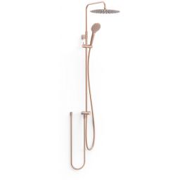 Tres zestaw prysznicowy z deszczownicą różowe złoto mat 19063502OPM