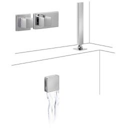 Tres Block-System zestaw wannowo-prysznicowy z baterią podtynkową termostatyczną chrom 207.252.07