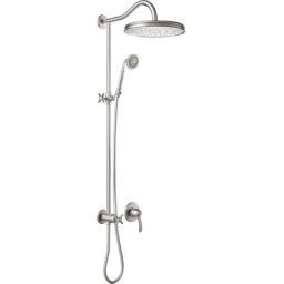Tres Monoclasic zestaw prysznicowy podtynkowy z deszczownicą stal 242.177.03.AC