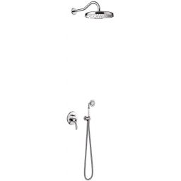 Tres Monoclasic zestaw prysznicowy podtynkowy z deszczownicą chrom 242.180.03