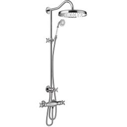 Tres Monoclasic zestaw prysznicowy ścienny termostatyczny z deszczownicą chrom 242.195.01