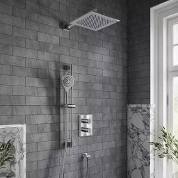 Zestaw Villeroy & Boch Universal Taps & Fittings zestaw prysznicowy podtynkowy termostatyczny z deszczownicą chrom (TVD00065100000, TVD00065300061, TVC00000200061, TVC00045453061, TVS10900700061, TVC00045700061)