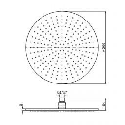 Zucchetti Closer deszczownica 30x30 cm okrągła biała Z94266.C3
