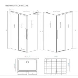 Radaway Idea 8 QL KDJ drzwi prysznicowe 51,7 cm rozsuwane chrom połysk/szkło przezroczyste 10550517-01-01R