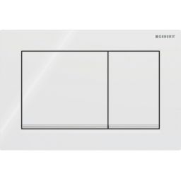 Geberit Omega20 przycisk spłukujący do WC chrom błyszczący-biały 115.080.KJ.1