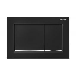 Geberit Omega20 przycisk spłukujący do WC chrom błyszczący-czarny 115.080.KM.1