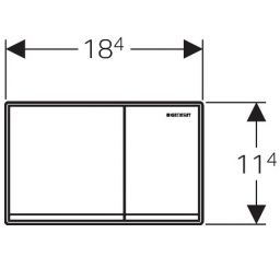 Geberit Omega60 przycisk spłukujący do WC czarny 115.081.SJ.1