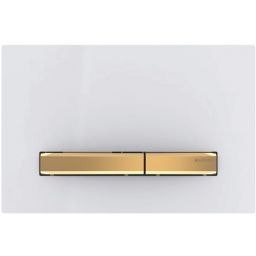 Geberit Sigma50 przycisk spłukujący biały/mosiądz 115.672.11.2