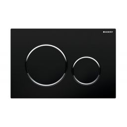 Geberit Sigma przycisk spłukujący do WC chrom błyszczący-czarny 115.882.KM.1