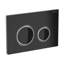 Geberit Sigma50 przycisk spłukujący do WC chrom błyszczący-czarny 115.884.SJ.1