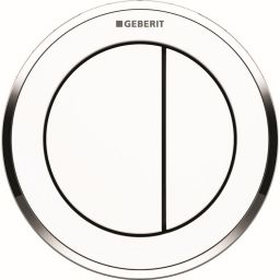 Geberit Typ 10 przycisk spłukujący do WC chrom błyszczący-biały 116.057.KJ.1