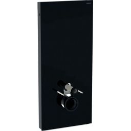 Geberit Monolith moduł sanitarny do miski WC wiszącej szkło czarne/aluminium czarny chrom 131.031.SJ.6