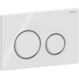 Geberit Sigma50 przycisk spłukujący do WC chrom błyszczący-biały 115.884.SI.1