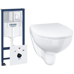 Grohe Bau Ceramic Bundle zestaw podtynkowy stelaż 5w1 z miską WC i deską wolnoopadającą (38827000, 39899000)