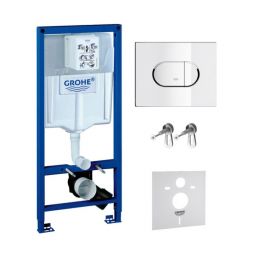 Zestaw Grohe Rapid SL z przyciskiem Arena Cosmopolitan chrom błyszczący (38539001, 38858000)