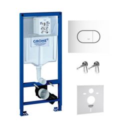 Zestaw Grohe Rapid SL z przyciskiem Arena Cosmopolitan biel alpejska (38539001, 38858SH0)