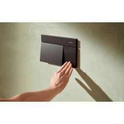 Hansgrohe Element E przycisk spłukujący do WC czarny chrom szczotkowany 66003340