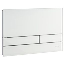 Kronenbach Plantec 2.0 Cube 60 przycisk spłukujący do WC szkło białe/chrom mat KB1126031904