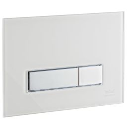 Kronenbach Plantec 2.0 Cube 90 przycisk spłukujący do WC szkło białe/chrom błyszczący KB829011904