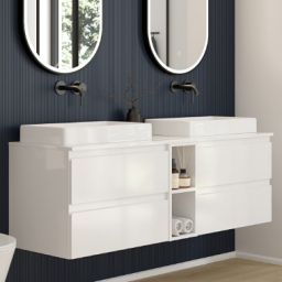 Oltens Fossa umywalka 55x34 cm prostokątna nablatowa biała 40301000