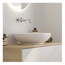 Oltens Sogne umywalka 63x42 cm owalna nablatowa biała 40810000