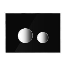 Oltens Lule przycisk spłukujący do WC czarny/chrom 57201310