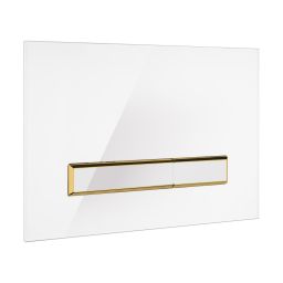 Oltens Torne przycisk spłukujący do WC biały/złoty mat/biały 57202000