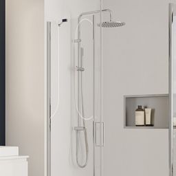 Oltens Molle zestaw prysznicowy ścienny z deszczownicą chrom 36020100