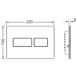 Tece Solid przycisk spłukujący chrom połysk 9240431