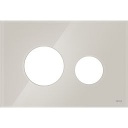 Tece Loop płytka przycisku spłukującego szklana jasny beż 9240617