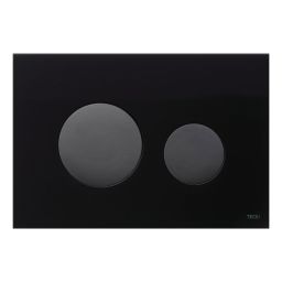 Tece Loop przycisk spłukujący do WC szkło czarne/czarny 9.240.657