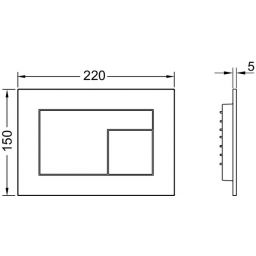 Tece Velvet przycisk spłukujący do WC greige arizona/beżowy 9240733