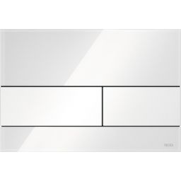 Tece Square przycisk spłukujący do WC szkło białe/biały 9.240.800