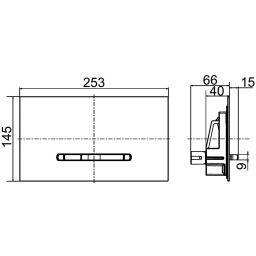 Villeroy & Boch ViConnect przycisk spłukujący do WC chrom błyszczący 92218061