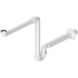 Bruckner syfon do umywalki rurowy biały 151.127.0