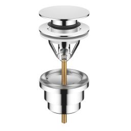 Dornbracht zestaw odpływowy z korkiem okrągły z przelewem chrom 10125970-00