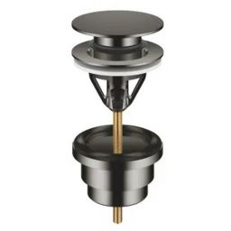 Dornbracht zestaw odpływowy z korkiem okrągły z przelewem ciemny chrom 10125970-19