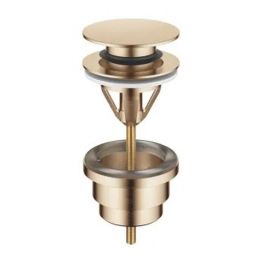 Dornbracht zestaw odpływowy z korkiem okrągły z przelewem szampański szczotkowany 10125970-46