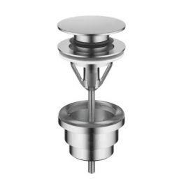 Dornbracht zestaw odpływowy z korkiem okrągły z przelewem chrom mat 10125970-93