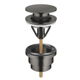 Dornbracht zestaw odpływowy z korkiem okrągły z przelewem ciemna platyna mat 10125970-99