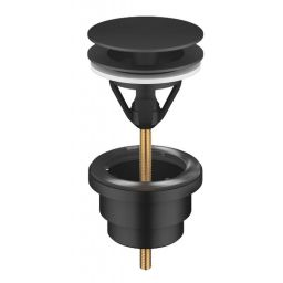 Dornbracht zestaw odpływowy z korkiem okrągły bez przelewu czarny mat 10126970-33
